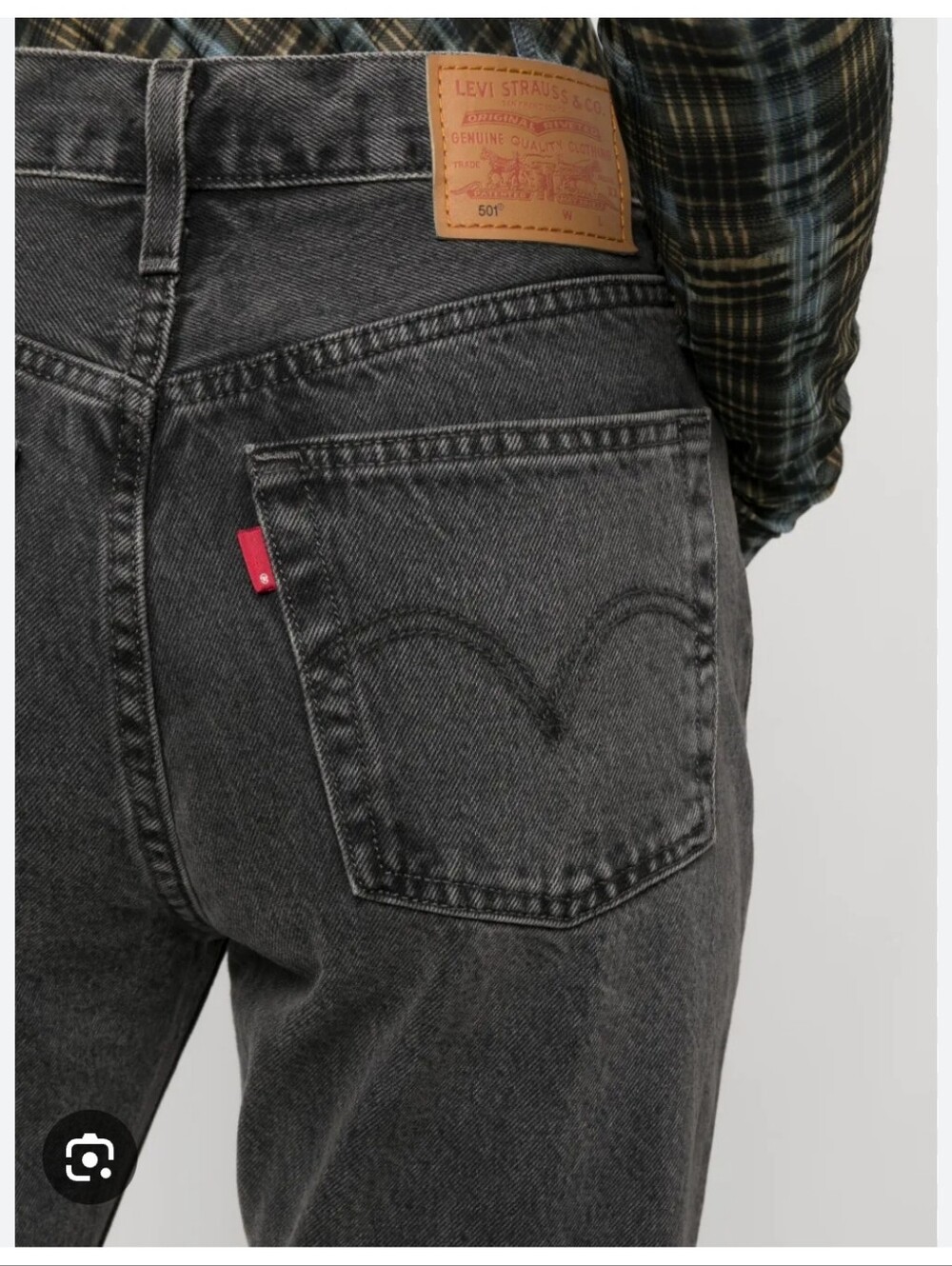 Levis 501 Black Faded Jeans 28x28